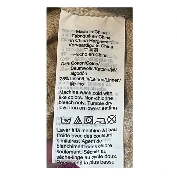 MADEWELL DRAWSTRING PLEATED PAPER BAG COTTON LINEN TAN BEIGE‎ SHORTS SIZE SMALL - Picture 9 of 12